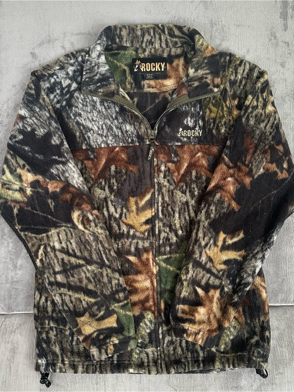 Rocky Women’s Real Tree Camouflage Fleece Jacket - Brown Green Black Size Small